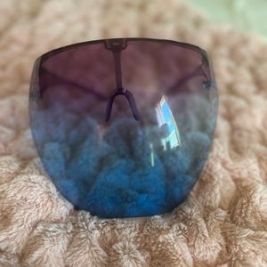 New ombré purple/blue shield fashion sunglasses
